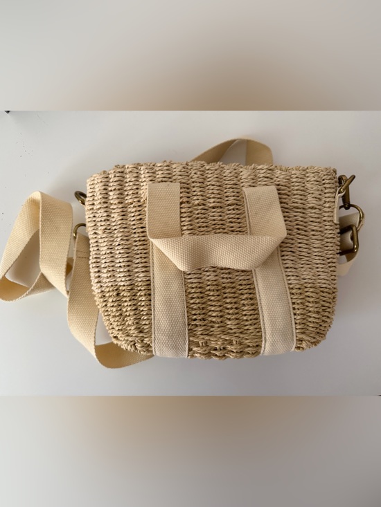 J. Crew Handbags - J Crew Woven Straw Crossbody Bag